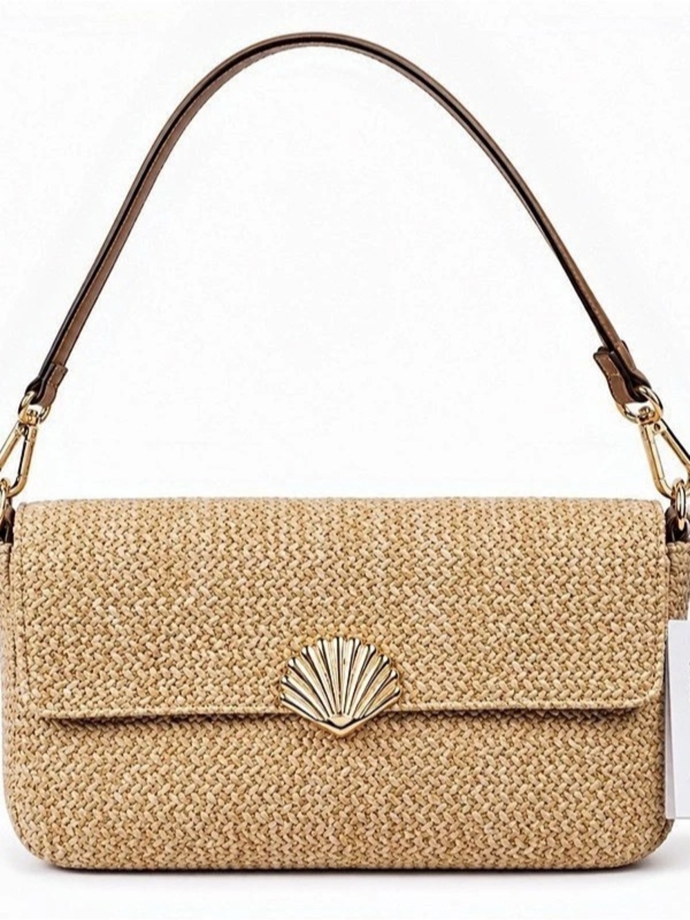 Mishell Bag Natural Multi Shoulder Bag Beige & Brown